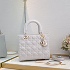 Lady D Style Shoulder Bag – White (24cm)