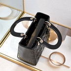 Lady D Style Shoulder Bag – Black (24cm)