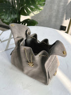 Frosted Suede Hobo Bucket Bag – 2 Sizes